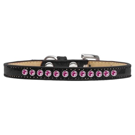 MIRAGE PET PRODUCTS Bright Pink Crystal Puppy Ice Cream CollarBlack Size 10 612-07 BK-10